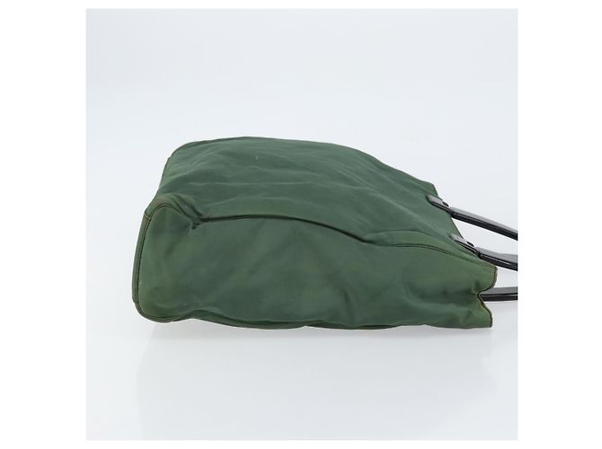 PRADA Borsa a mano in nylon verde argento Auth 151462 - vista 3