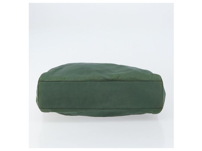 PRADA Borsa a mano in nylon verde argento Auth 151462 - vista 5