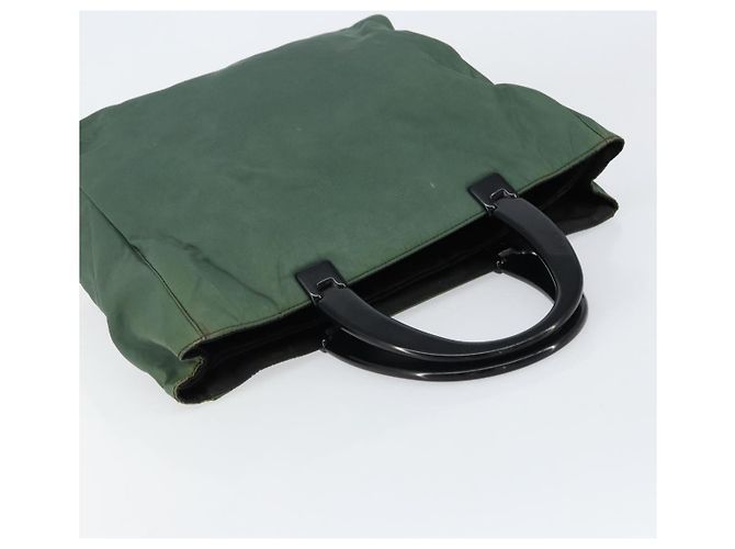 PRADA Borsa a mano in nylon verde argento Auth 151462 - vista 6