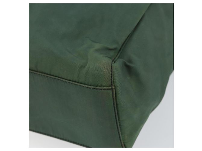 PRADA Borsa a mano in nylon verde argento Auth 151462 - vista 9