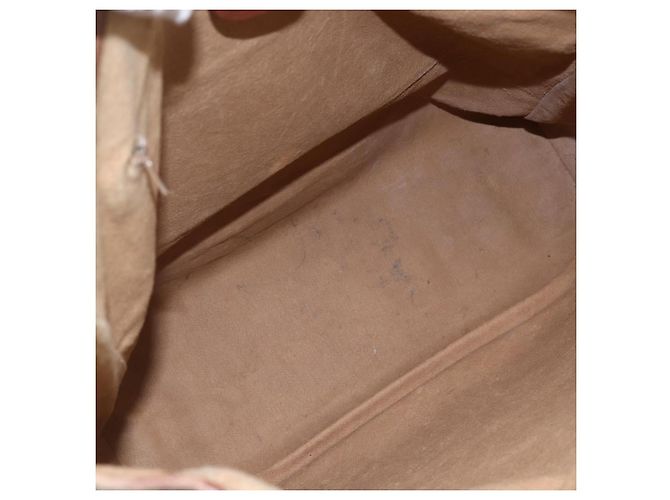Gucci Bolsa tote Micro GG Supreme em PVC couro bege dourado 002 115 0135 Auth 151663 - vista 10