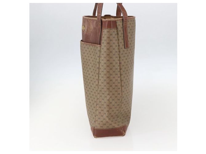 Gucci Bolsa tote Micro GG Supreme em PVC couro bege dourado 002 115 0135 Auth 151663 - vista 4