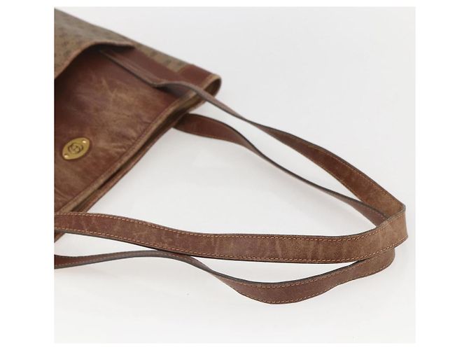 Gucci Bolsa tote Micro GG Supreme em PVC couro bege dourado 002 115 0135 Auth 151663 - vista 7