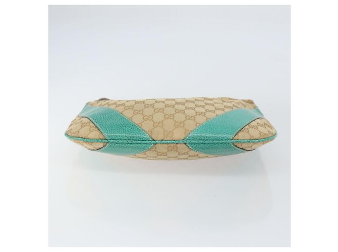 Borsa a Spalla GG Canvas Gucci Beige Argento 134357 Auth 156040 - vista 5