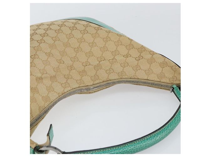 Borsa a Spalla GG Canvas Gucci Beige Argento 134357 Auth 156040 - vista 6