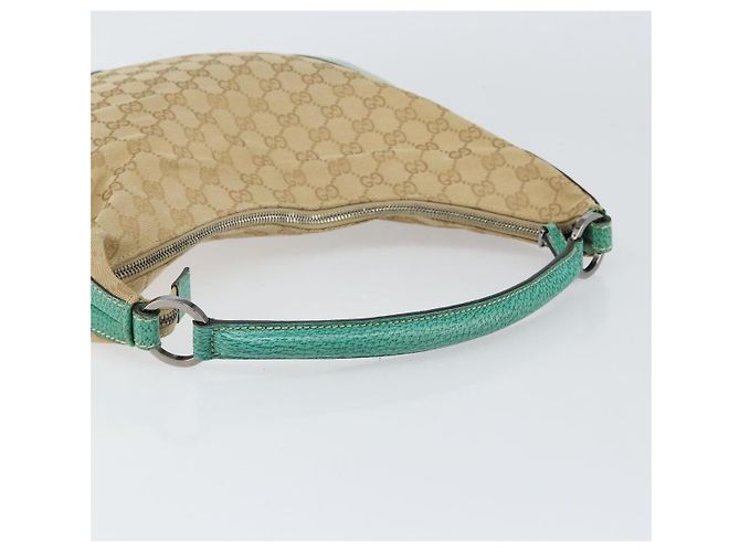 Borsa a Spalla GG Canvas Gucci Beige Argento 134357 Auth 156040 - vista 7