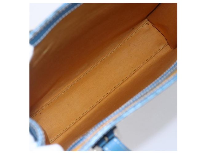 GOYARD Herringbone COMOR GM Tote Bag aus PVC-Canvas Blau Silber authentisch mr1635 - Ansicht 11