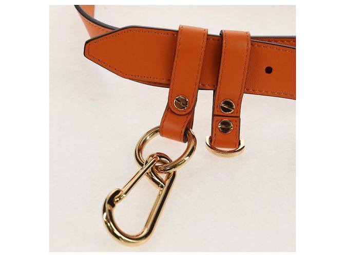 Cintura Multi Accessorio FENDI in pelle arancione e oro Auth 154935M D'oro - vista 5