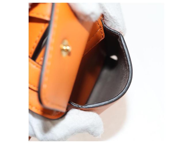 Cintura Multi Accessorio FENDI in pelle arancione e oro Auth 154935M D'oro - vista 8