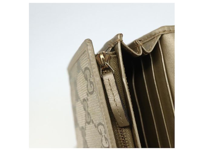 GUCCI GG billetera larga de PVC dorado 224262 Auth bs31465 - vista 10