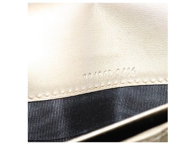 GUCCI GG billetera larga de PVC dorado 224262 Auth bs31465 - vista 12
