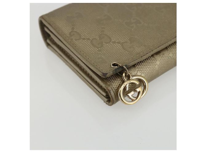GUCCI GG billetera larga de PVC dorado 224262 Auth bs31465 - vista 14