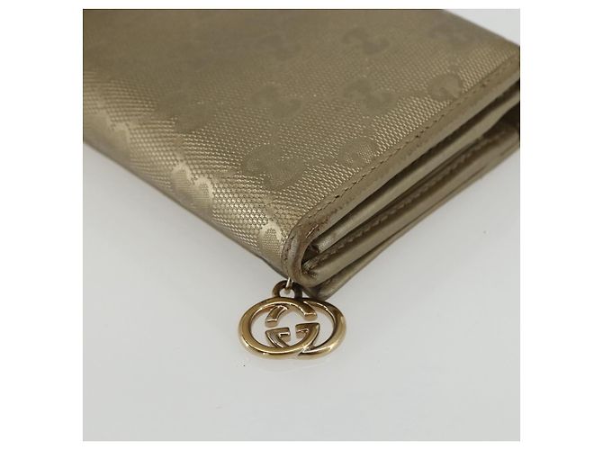 GUCCI GG billetera larga de PVC dorado 224262 Auth bs31465 - vista 15