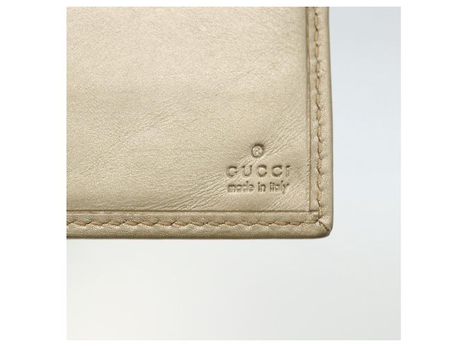 GUCCI GG billetera larga de PVC dorado 224262 Auth bs31465 - vista 17