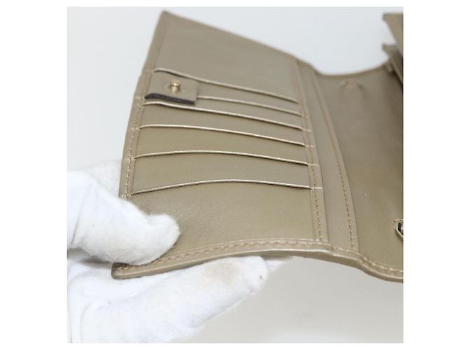 GUCCI GG billetera larga de PVC dorado 224262 Auth bs31465 - vista 18