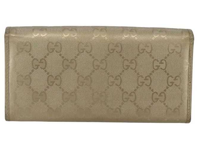 GUCCI GG billetera larga de PVC dorado 224262 Auth bs31465 - vista 2