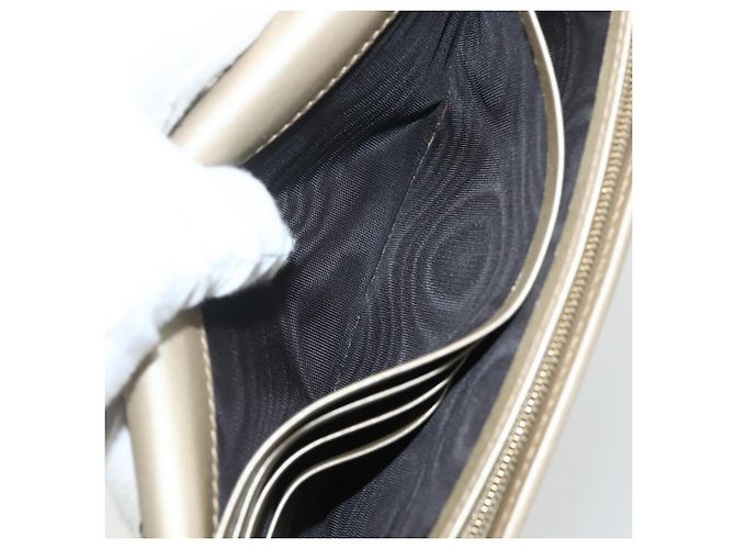 GUCCI GG billetera larga de PVC dorado 224262 Auth bs31465 - vista 21