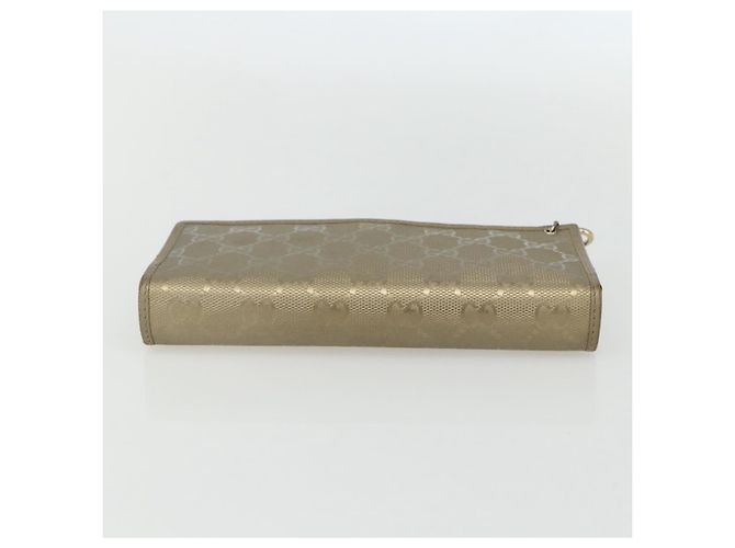 GUCCI GG billetera larga de PVC dorado 224262 Auth bs31465 - vista 5