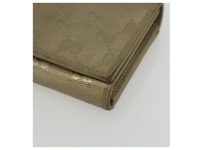 GUCCI GG billetera larga de PVC dorado 224262 Auth bs31465 - vista 7