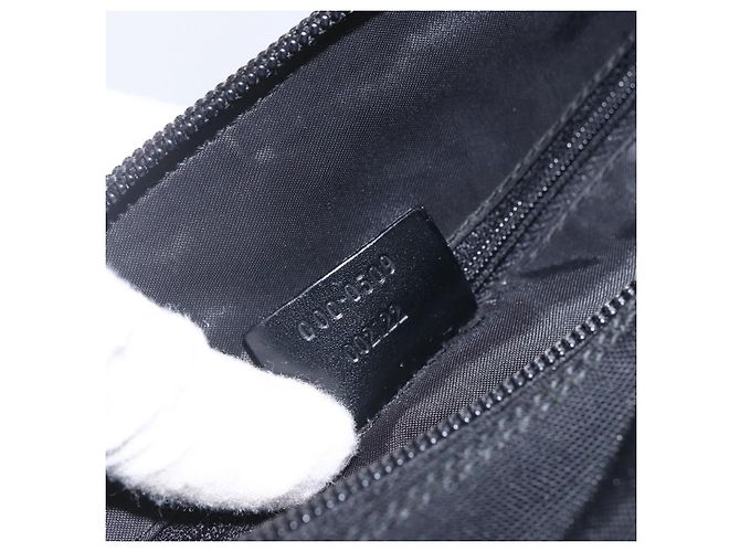 Borsa a Spalla GUCCI Bamboo Nylon 2in1 Nero Oro 000 0509 Auth 151645 D'oro - vista 12