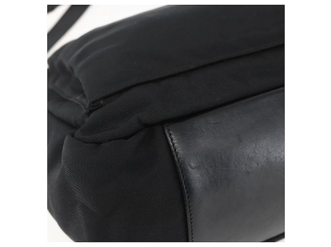 Borsa a Spalla GUCCI Bamboo Nylon 2in1 Nero Oro 000 0509 Auth 151645 D'oro - vista 16