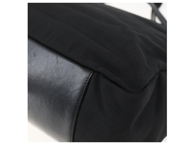 Borsa a Spalla GUCCI Bamboo Nylon 2in1 Nero Oro 000 0509 Auth 151645 D'oro - vista 17