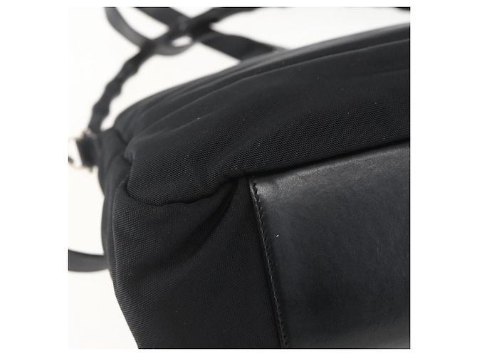 Borsa a Spalla GUCCI Bamboo Nylon 2in1 Nero Oro 000 0509 Auth 151645 D'oro - vista 18