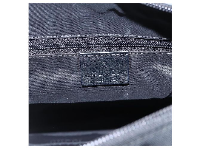 Borsa a Spalla GUCCI Bamboo Nylon 2in1 Nero Oro 000 0509 Auth 151645 D'oro - vista 19