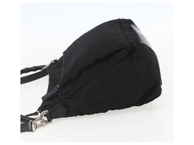 Borsa a Spalla GUCCI Bamboo Nylon 2in1 Nero Oro 000 0509 Auth 151645 D'oro - vista 3