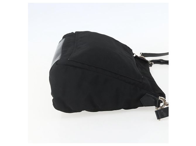 Borsa a Spalla GUCCI Bamboo Nylon 2in1 Nero Oro 000 0509 Auth 151645 D'oro - vista 4
