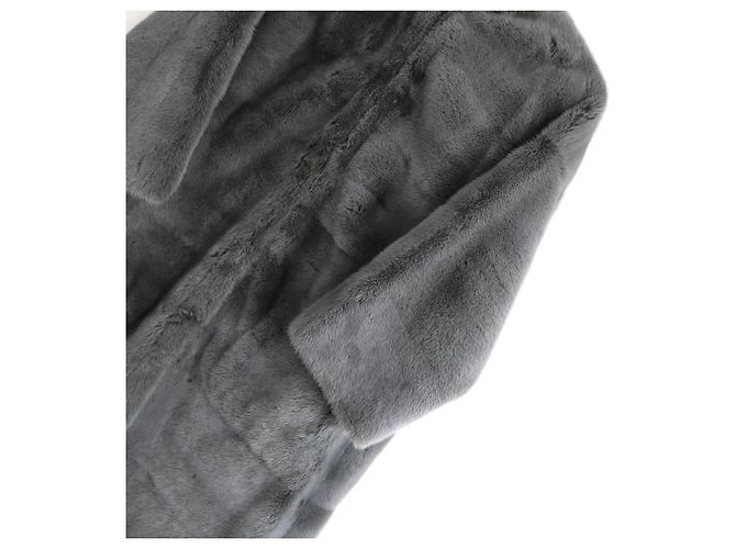 Abrigo de piel de visón gris Dior - vista 3