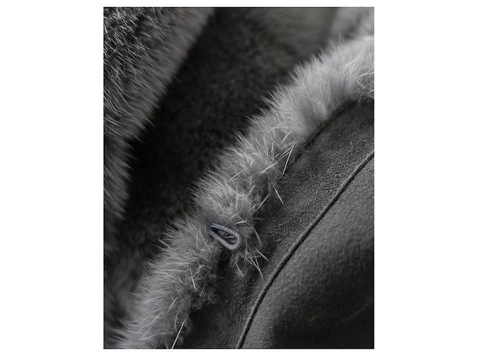 Abrigo de piel de visón gris Dior - vista 5