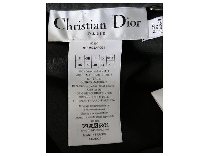 Abrigo de piel de visón gris Dior - vista 7
