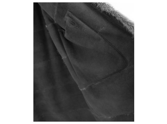 Abrigo de piel de visón gris Dior - vista 8