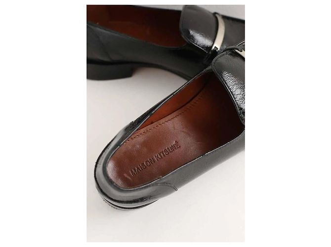 Kitsune Mocassini in pelle nera Nero - vista 5