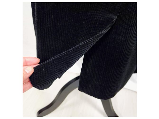Bolsa Hermès preta em veludo cotelê dos anos 1980 Preto - vista 8