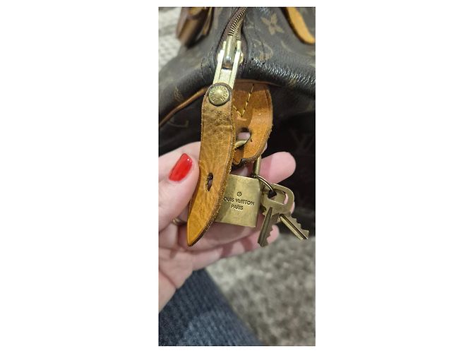 Louis Vuitton Speedy Tela Monogrammata Marrone - vista 5