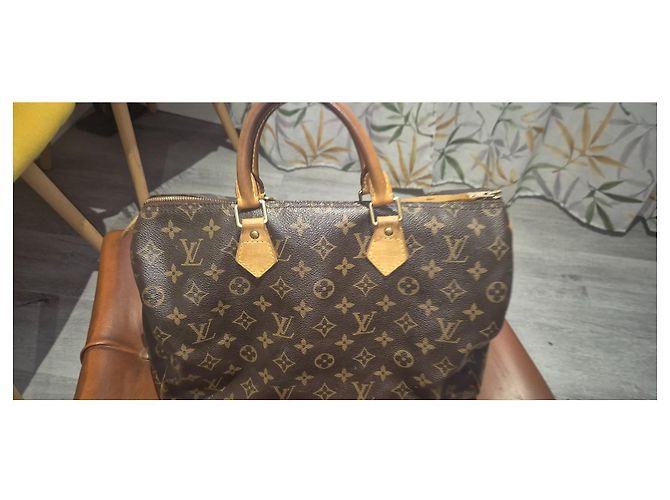 Louis Vuitton Speedy Tela Monogrammata Marrone - vista 9