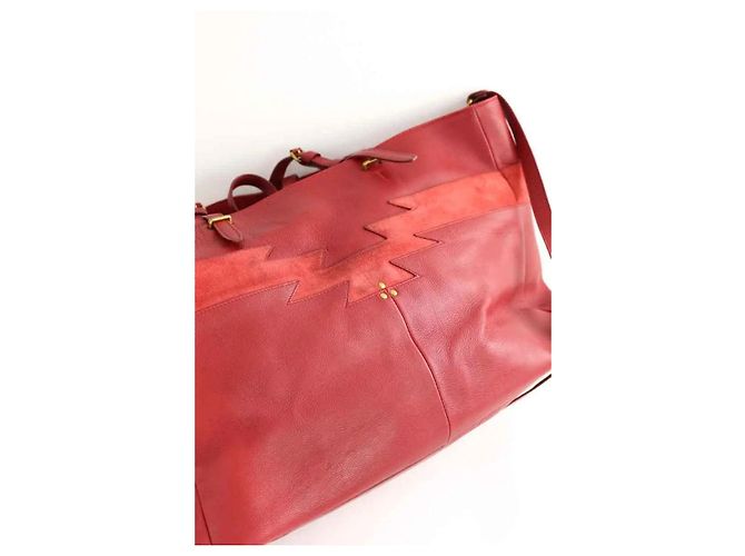Jerome Dreyfuss Borsa tote in pelle rossa Rosso - vista 4
