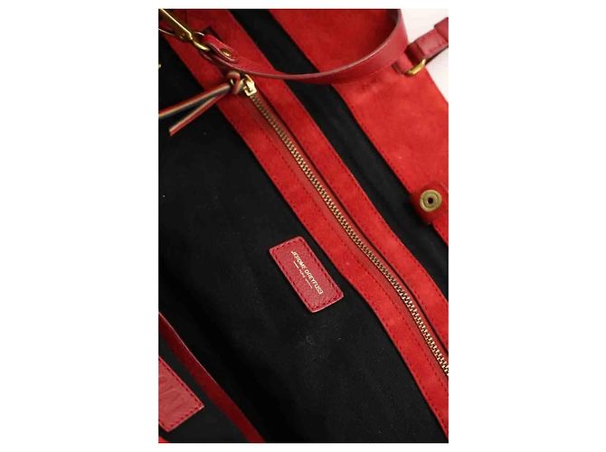 Jerome Dreyfuss Borsa tote in pelle rossa Rosso - vista 5