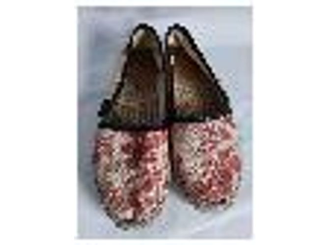 Gucci Espadrilles Blumenmuster Rot Beige - Ansicht 13