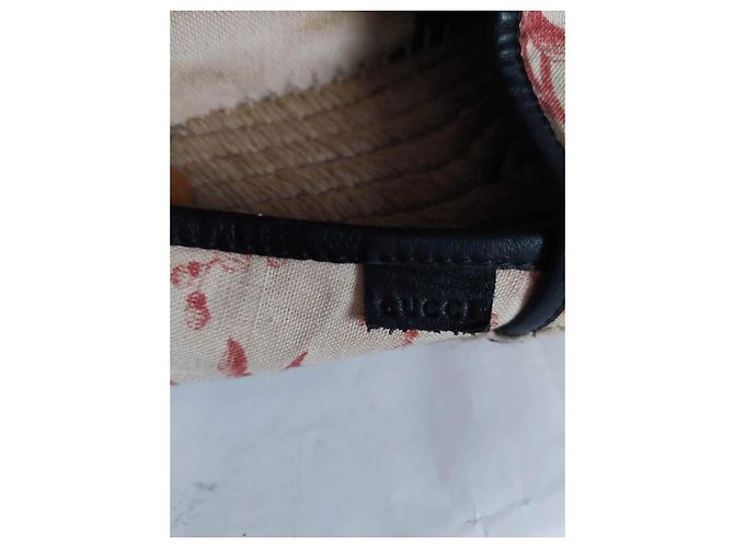 Gucci Espadrilles Blumenmuster Rot Beige - Ansicht 3