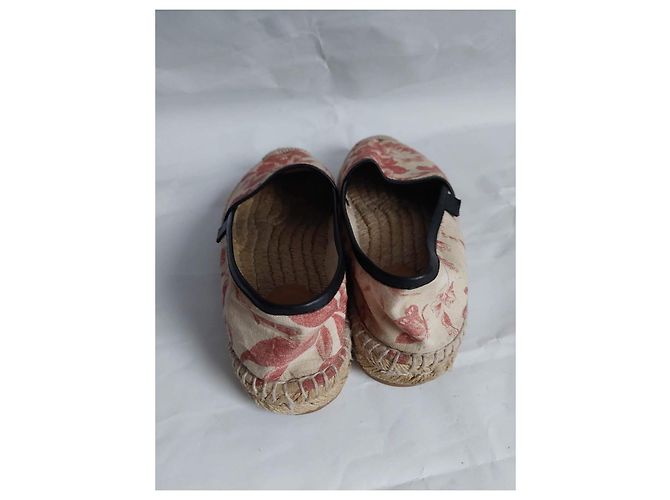 Gucci Espadrilles Blumenmuster Rot Beige - Ansicht 7