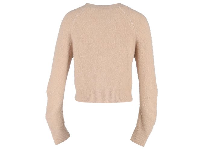 Boxy V-Neck Cardigan aus beigem Nylon von Acne Studios - Ansicht 3