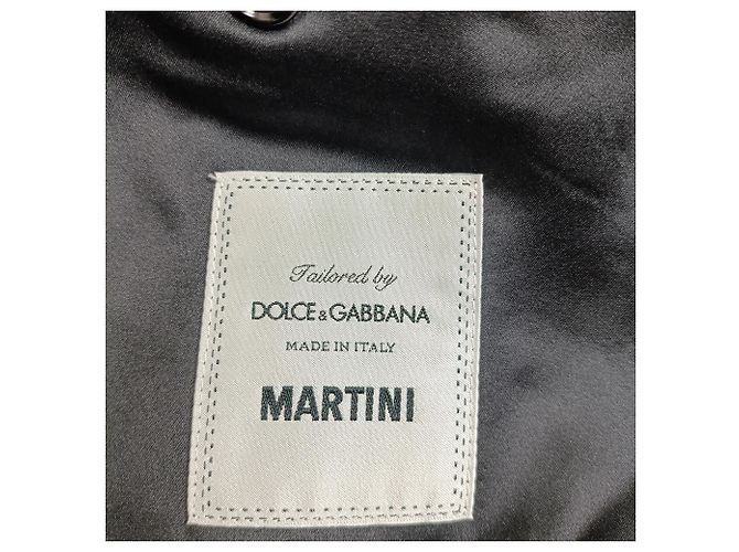 Blazer e pantaloni a un bottone Dolce & Gabbana Martini in lana nera Nero - vista 4