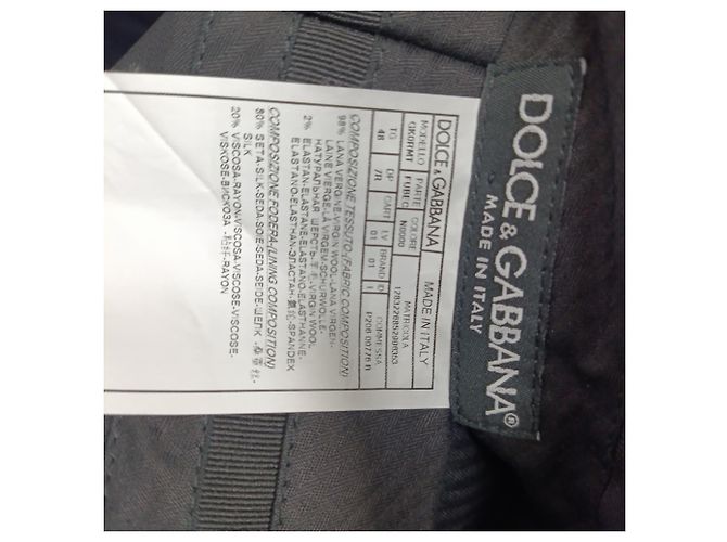 Blazer e pantaloni a un bottone Dolce & Gabbana Martini in lana nera Nero - vista 6