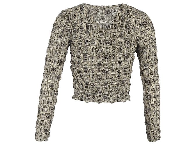 Nanushka Bedruckte Rüschen-Cardigan Rosine aus Mehrfarbigem Polyester Mehrfarben - Ansicht 3