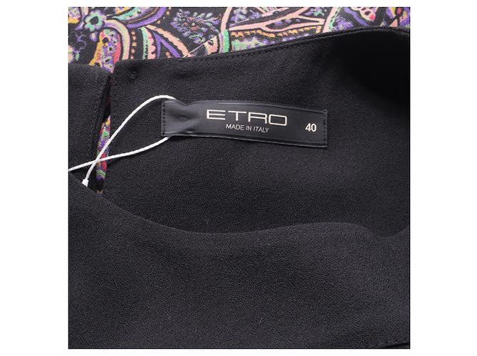Abito Mini Cinturato con Stampa Paisley Etro in Lana Multicolore - vista 5