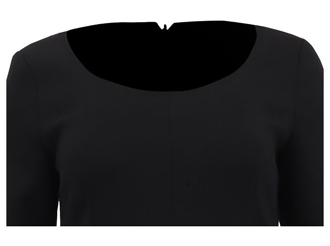 Theory Abito Mini a Maniche Lunghe con Tasche in Poliestere Nero - vista 2