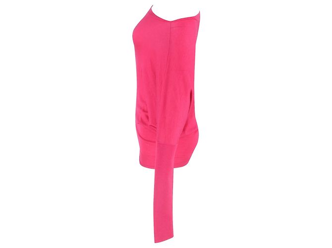 Tom Ford asymmetrischer Pullover mit einem Schulterriemen aus rosa Kaschmir Pink - Ansicht 2